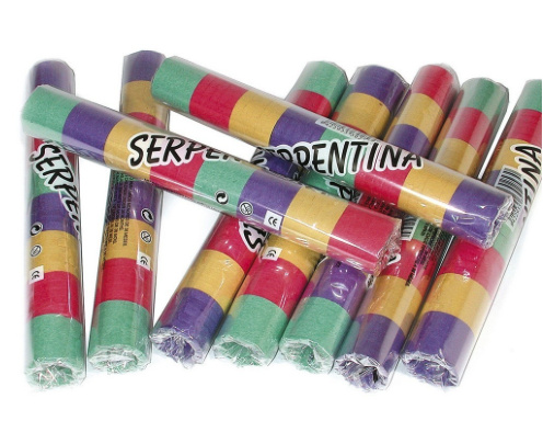 Serpentina 40 rollos 4 colores