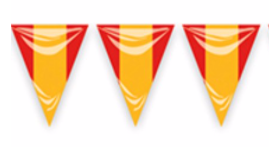 Bandera Triangulo España Plastico 25mts
