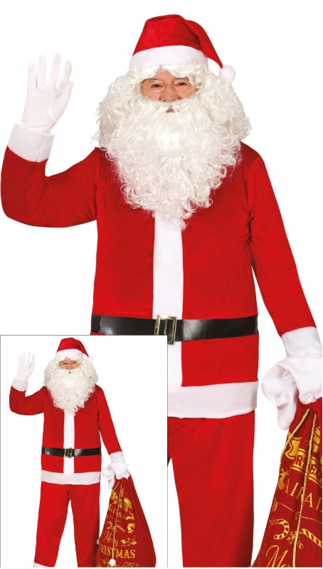 Disfraz Santa, terciopelo