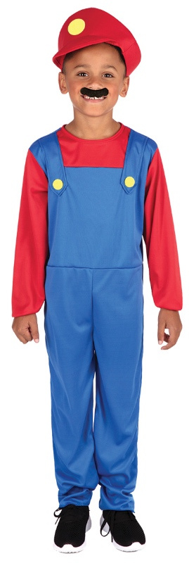 Disfraz Fontanero rojo infantil