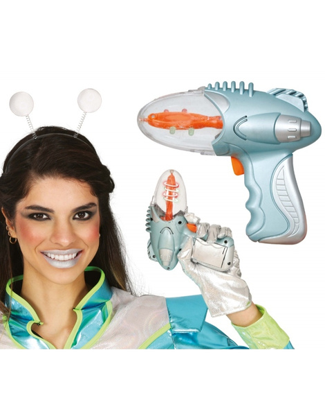 Pistola Espacial Plata 18 cms