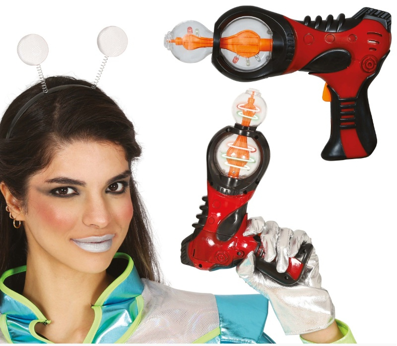 Pistola Espacial Roja 25 cms