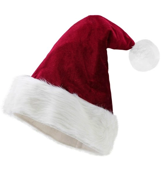 Gorro Papa Noel terciopelo lujo