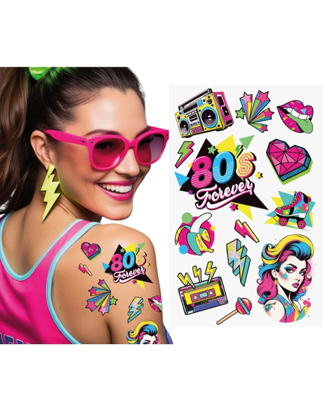 Tatuaje años 80S  14x30 cms