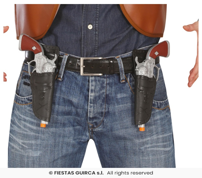 Cartuchera con 2 pistolas 24 cms.