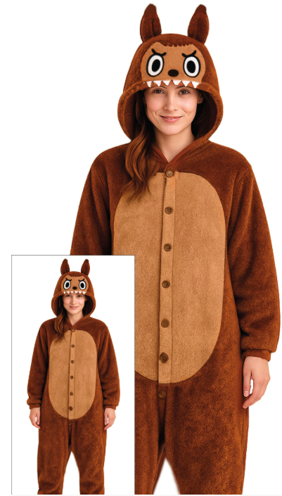 Disfraz Pijama Lulu Monster Marron Ad