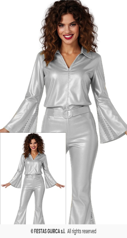 Disfraz Silver Disco AD