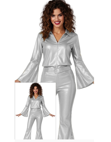 Disfraz Silver Disco AD