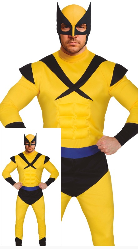 Disfraz Heroe Musculoso Amarillo AD