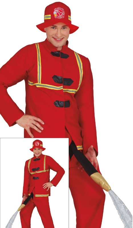 Disfraz De Bombero Con Manguera
