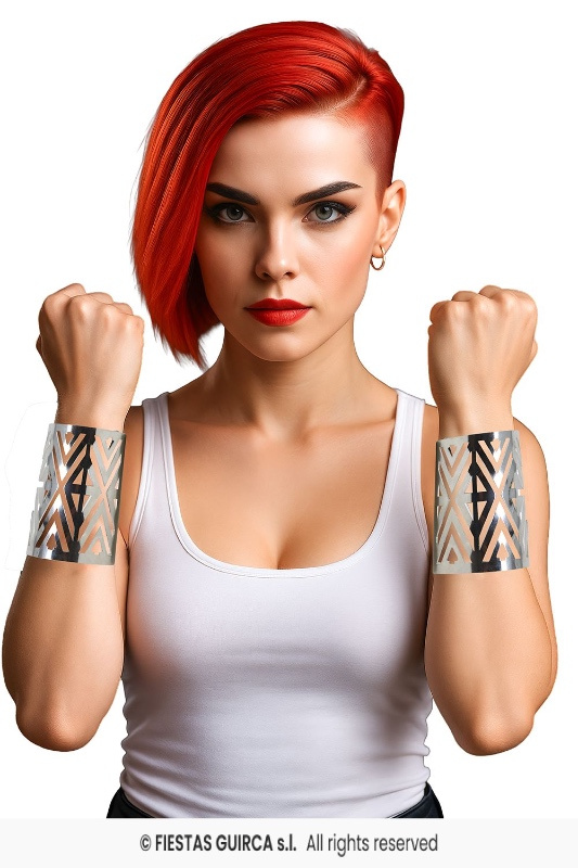 Brazalete Futurista Plateado