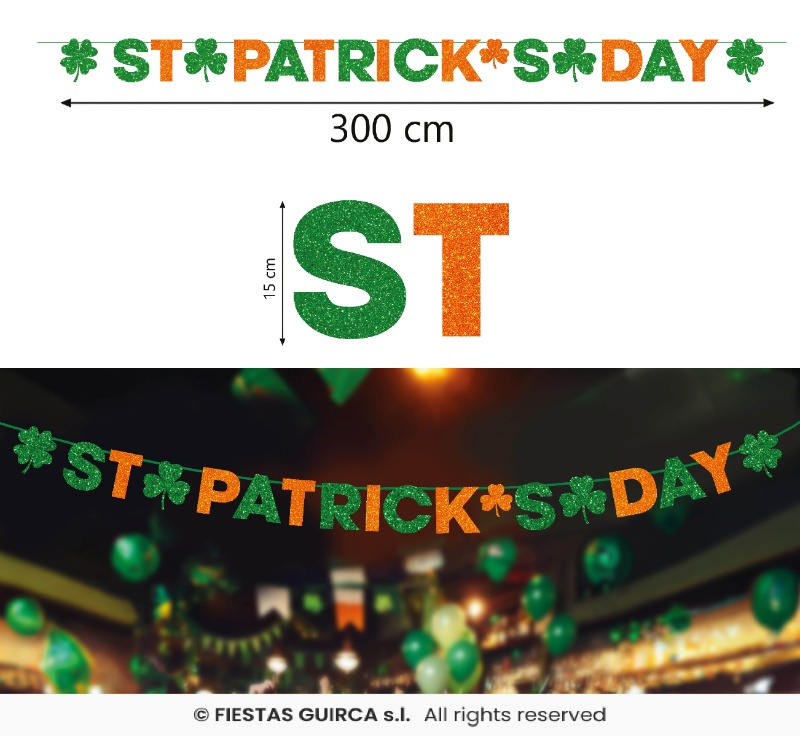 Guirnalda Sant Patrick 300 cm
