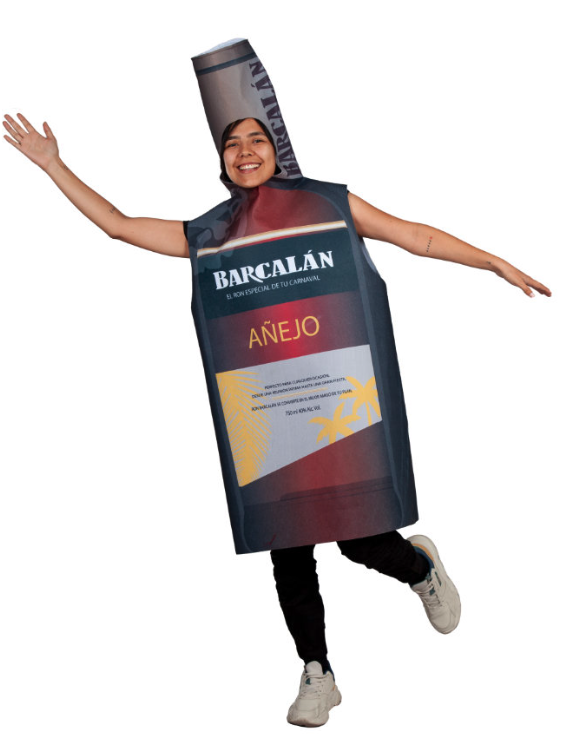 Disfraz Botella de Ron adulto