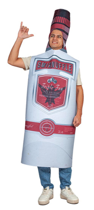 Disfraz Botella Vodka adulto