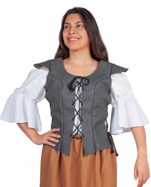 Chaleco medieval polipiel mujer
