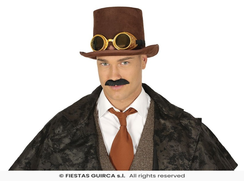 Chistera Fieltro Marron Con Gafas AD