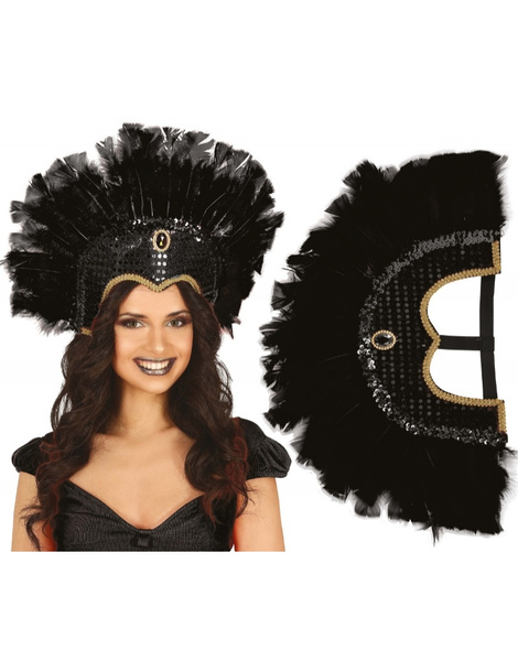 Tocado Plumas Negro