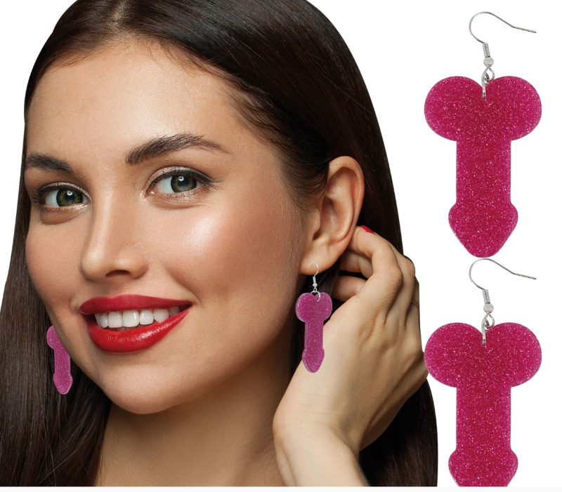 Pendientes con forma de pene 5 cm