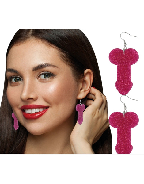 Pendientes con forma de pene 5 cm