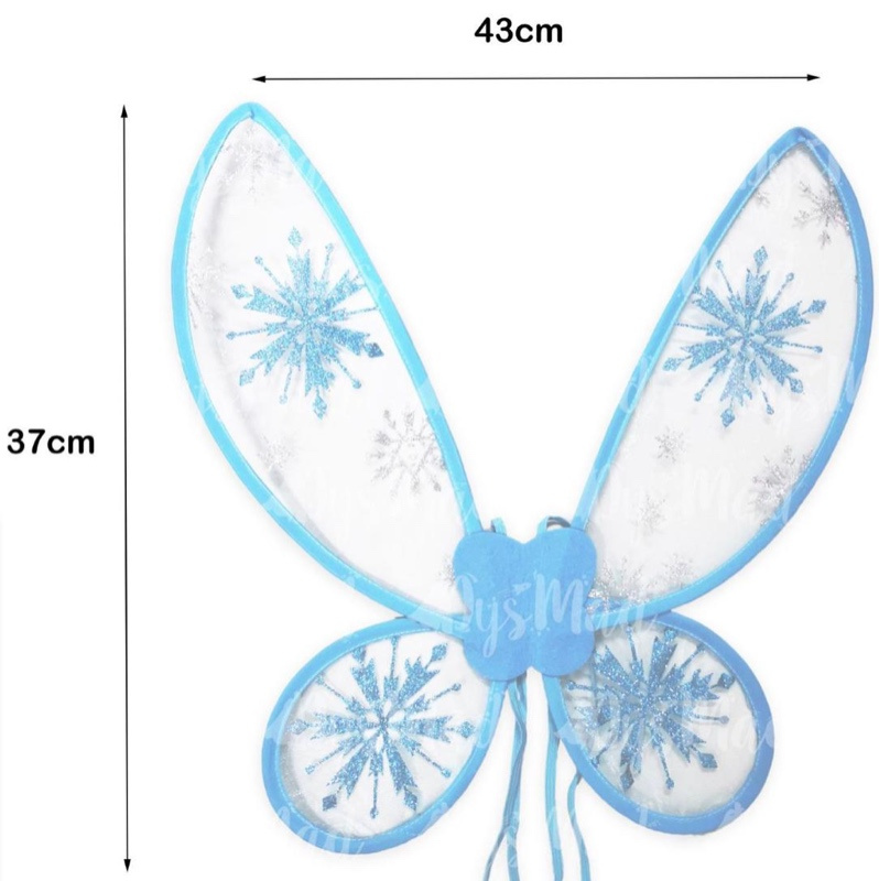 Alas princesa transparente hielo azul
