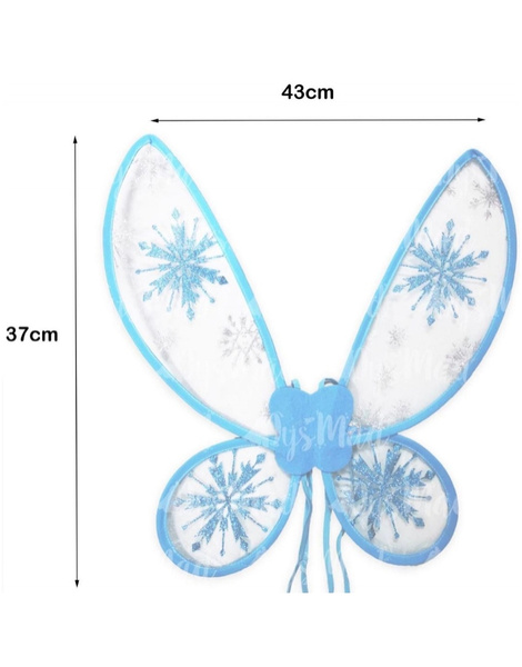 Alas princesa transparente hielo azul