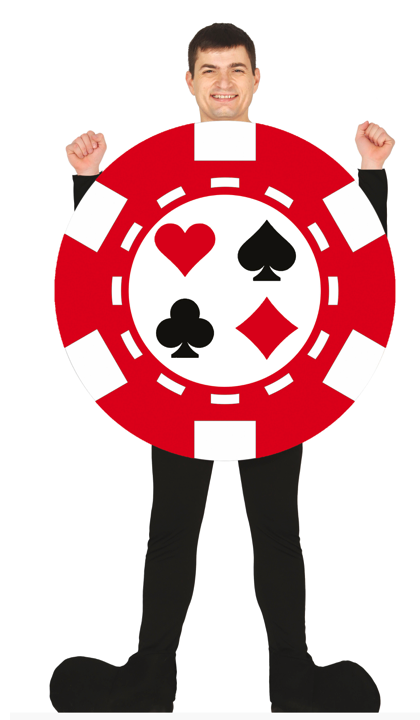 Disfraz Ficha de POKER adulto