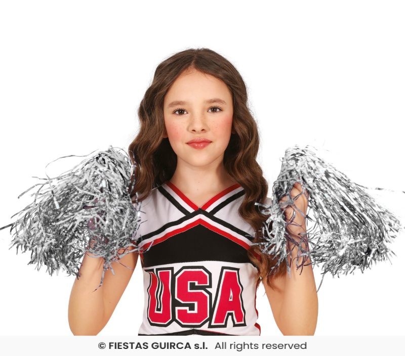 2 Pompones color metalizado