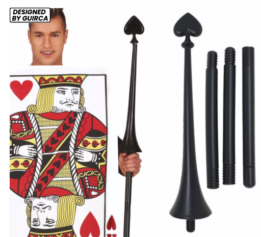 Lanza punta con corazon 140 cm