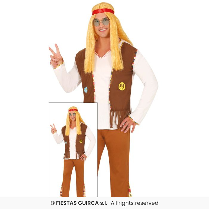 Disfraz Hippie flower adulto