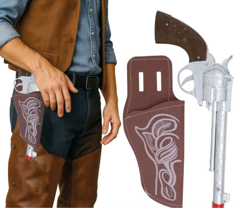 Pistola con cartuchera infantil