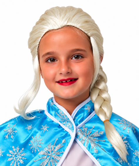 Peluca princesa del hielo infantil