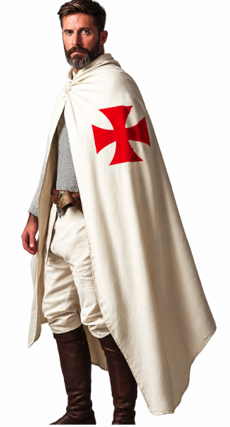 Capa medieval cruz adulto
