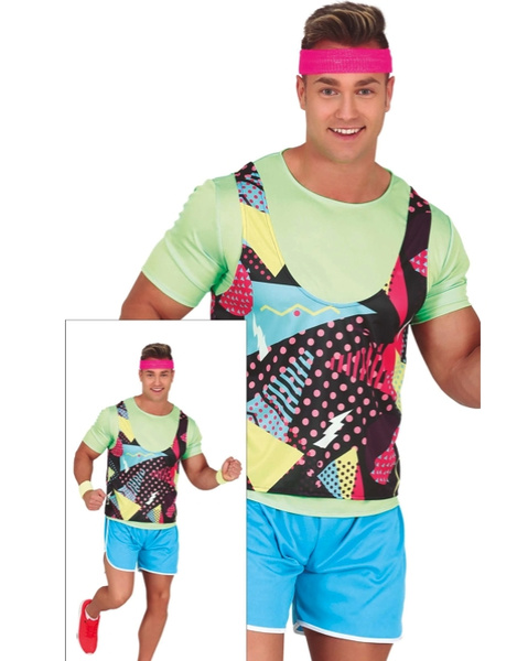 Disfraz Gymnasta años 80 adulto