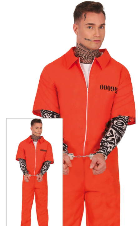 Disfraz Mono Prisionero Naranja