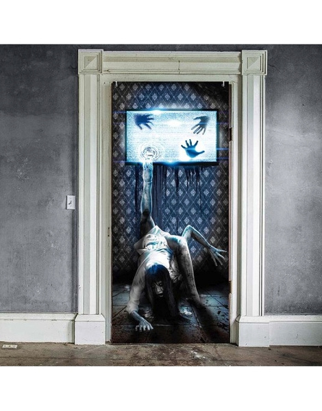 Decoración puerta Scary TV 80x180 cms
