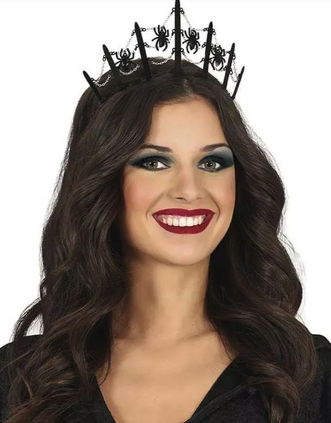 Tiara metálica arañas