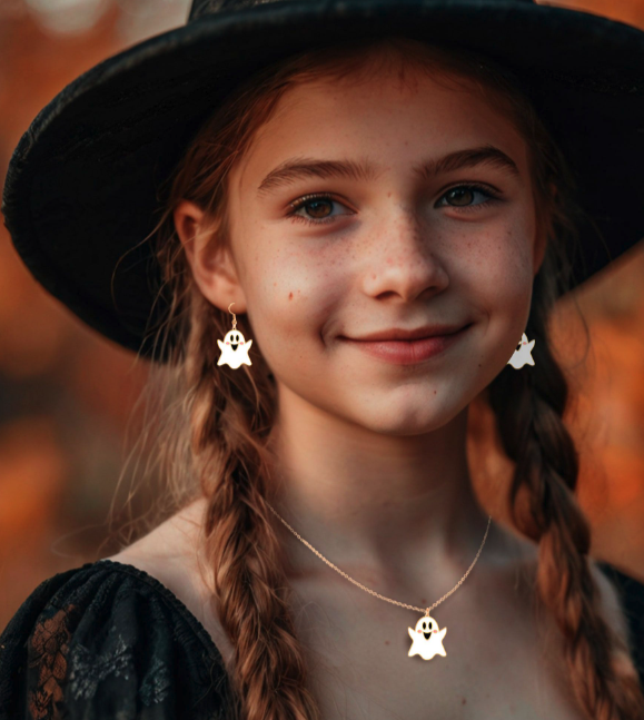 Kit Pendientes + Collar fantasma