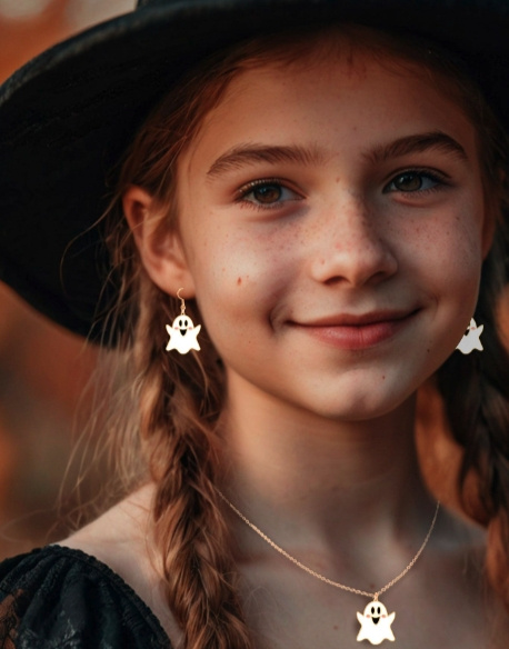 Kit Pendientes + Collar fantasma