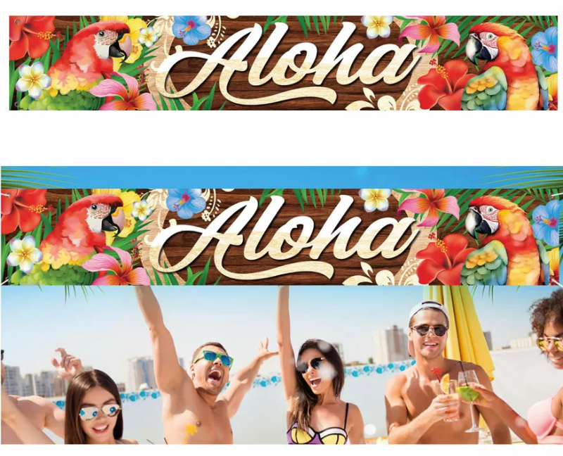 Decoración Verano Aloha tela 290x150 cms