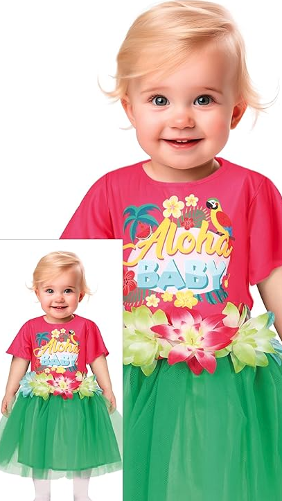 Disfraz Aloha con faldita para bebés