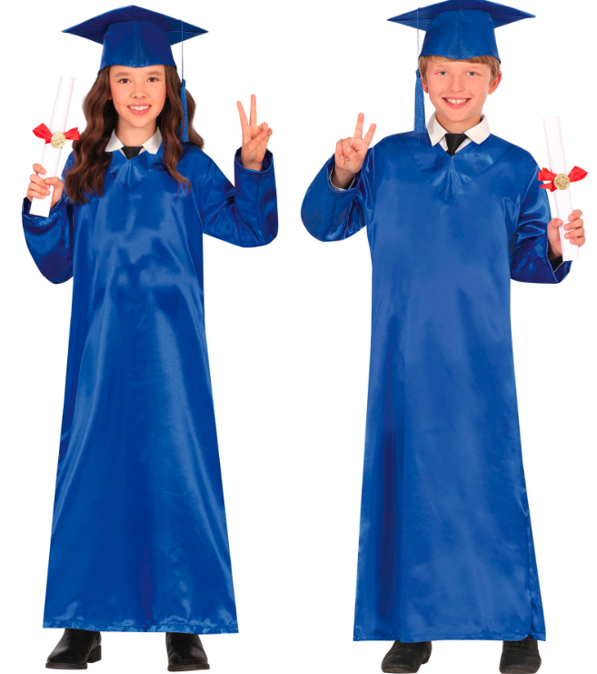 Disfraz Graduado azul unisex infantil