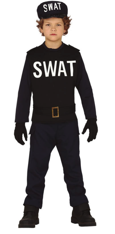 Disfraz Policia SWAT infantil T.5/6 años