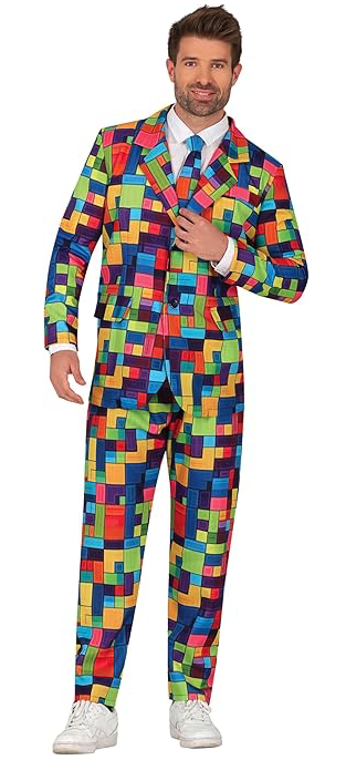 Disfraz Traje bloques retro adulto