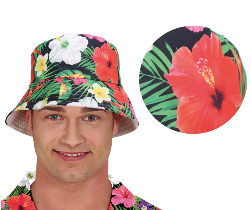 Gorro Hawaiano Flores