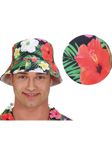 Gorro Hawaiano Flores