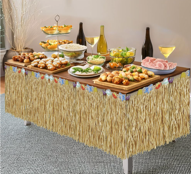 Decoracion mesa hawai 275 x 75 cm