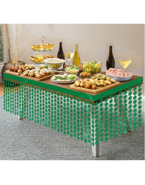 Decoracion mesa tinsel hoja, 400x70 cm
