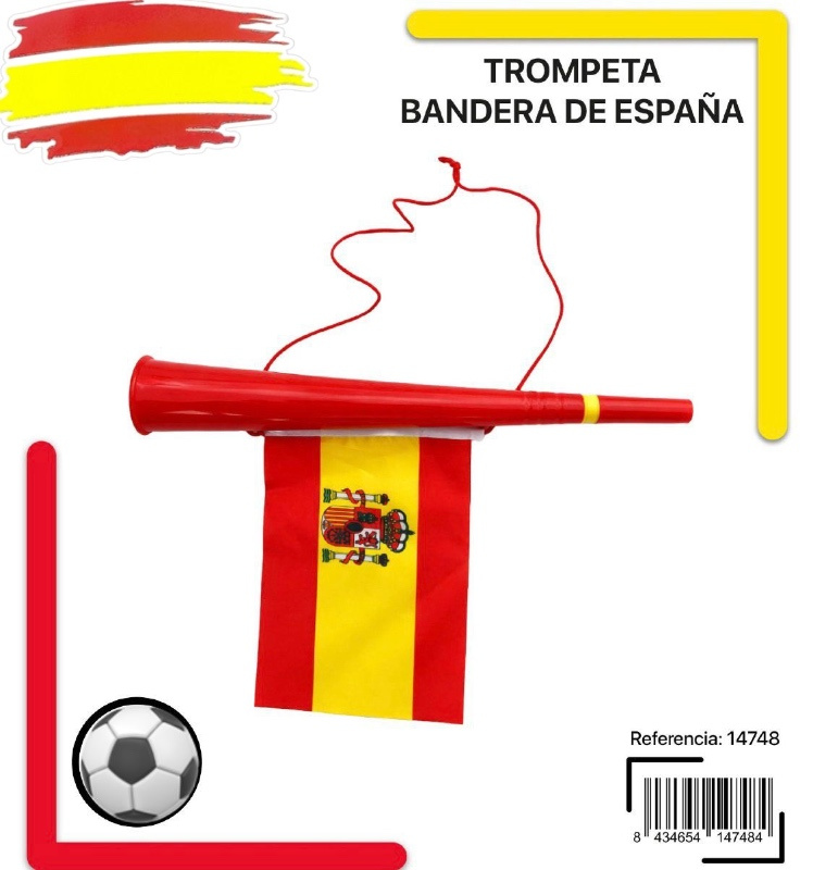 Trompeta con bandera de España