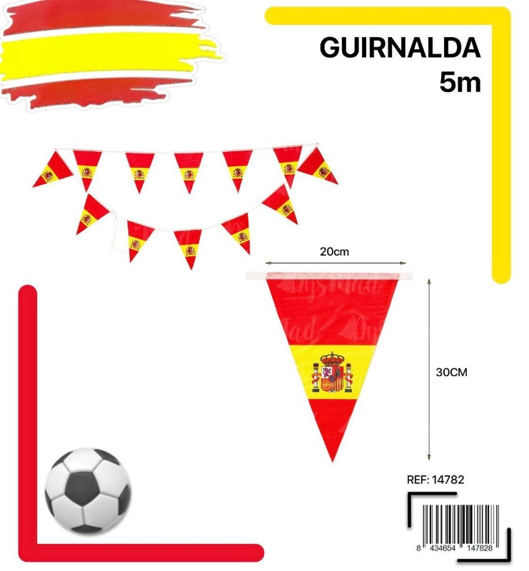 Guirnalda banderines Española 5 Metros