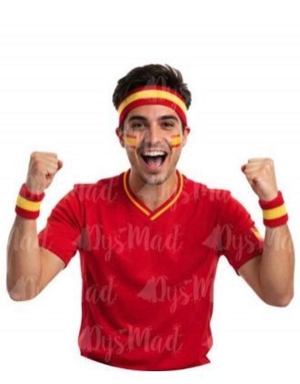 Set España muñequeras + cinta cabeza